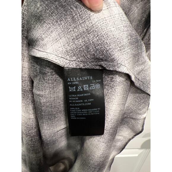 AllSaints Sleeveless 100% Silk Dress US 2 EUR 34 - Picture 3 of 7